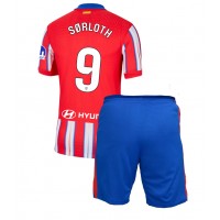 Atletico Madrid Alexander Sorloth #9 Koti Peliasu Lasten 2024-25 Lyhythihainen (+ Lyhyet housut)